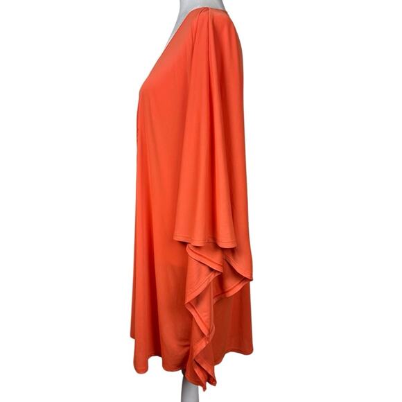 Natori Orange Tunic Cover Up Top V-Neck Small Medium - Picture 4 of 7